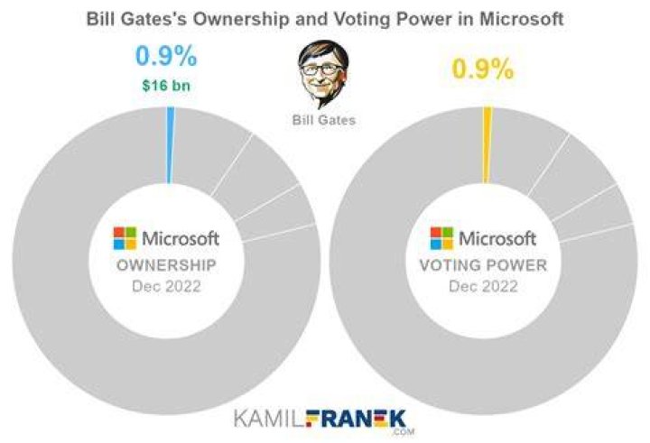How many companies Bill Gates own?