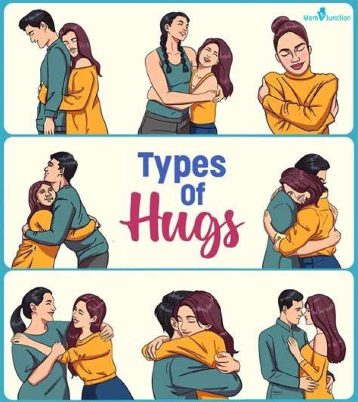 How should a woman hug a man?
