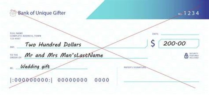 Is it OK to send a check as a wedding gift?