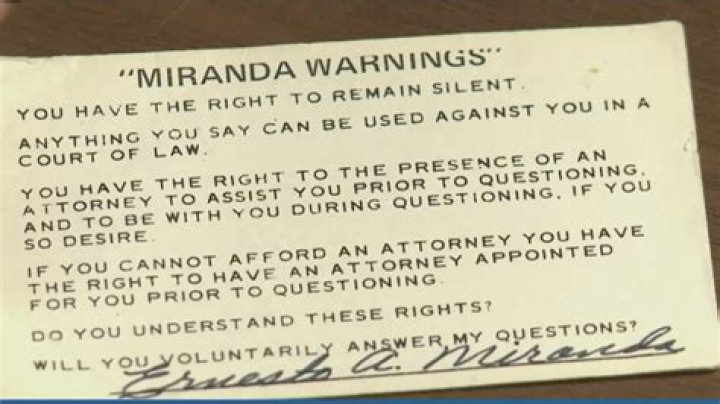 What is the Miranda ruling?
