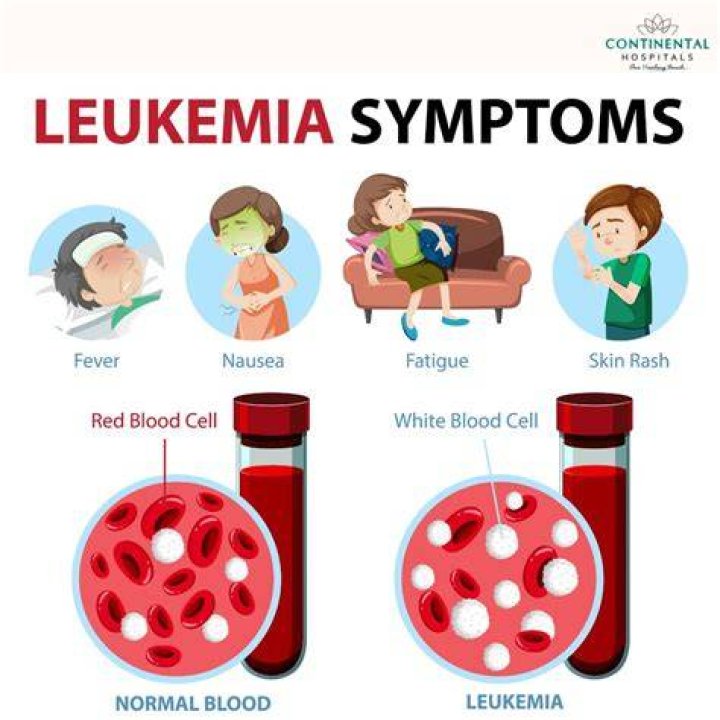 What shows up in blood work if you have leukemia?