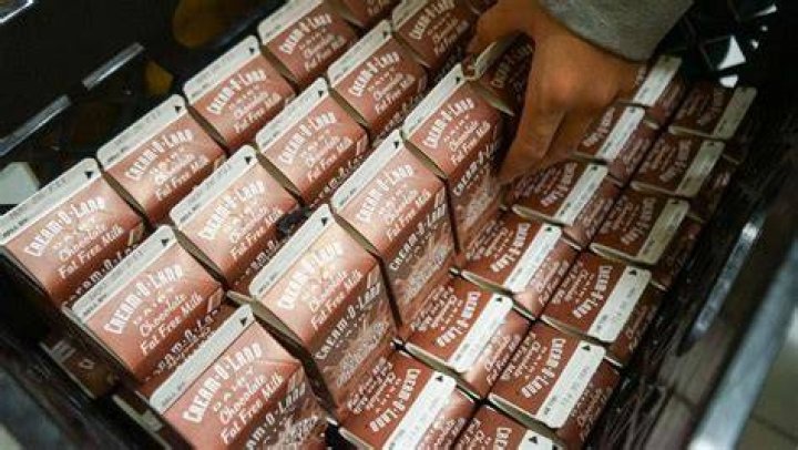 Why did schools stop giving chocolate milk?
