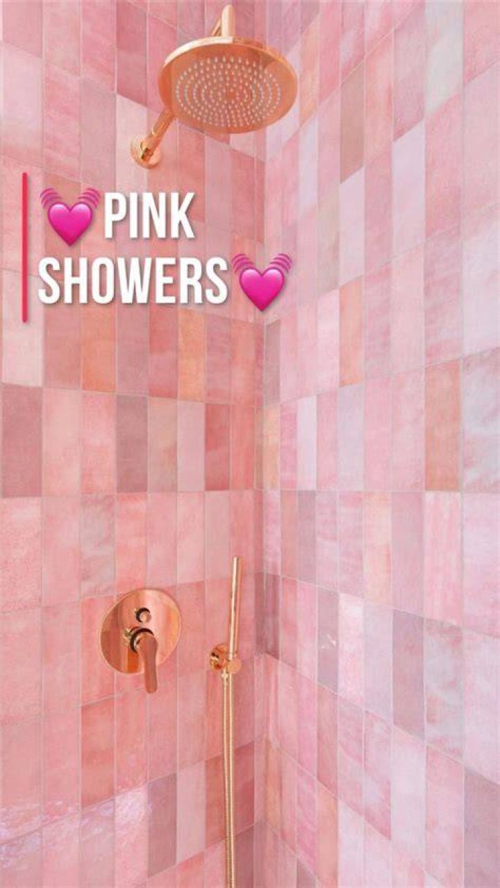 Why is my shower pink?
